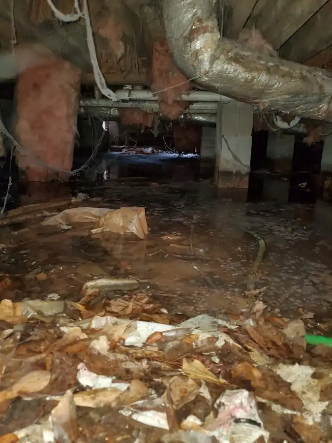 Crawl space flood assessment for Commercial Water Damage Restoration in Stayton